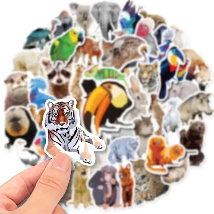 10/25/50pcs%20Rainforest%20Jungle%20Animal%20Stickers%20for%20Wall%20Decals%20Zoo%20Laptop%20Water%20Bottle%20Scrapbooking%20Luggage%20phone%20laptop%20helmet%20-%20Image%203