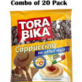 TORA BIKA Sugar Free Cappuccino Coffee 12.5gm - Combo of 20 Pack. 