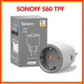 SONOFF S60 TPF EU Wifi Smart Plug 16A Current Smart Socket With Energy Monitoring Remote Control Timer Voice Control Smart Scene. 