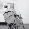 Zebra Fashionable Laptop Bag and Travelling Backpack Gray SZ005. 