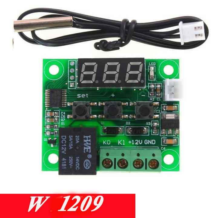 Termostato Digitale W1209 - Controller Temperatura 12V DC Con Sensore