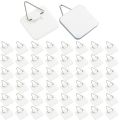50PCS Plate Hangers Hooks for Decor 1.3Inch Sticky Invisible Adhesive. 