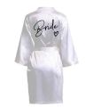 Wedding Party Team Bride Robe With Black Letters Kimono Satin Pajamas Bridesmaid Bathrobe.