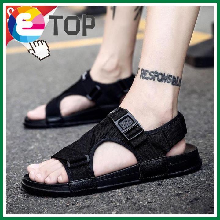 Men Sandals Mesh Comfortable Light Gladiators Casual Beach Sandals For Men Flat Black Summer Sandals Men Shoes