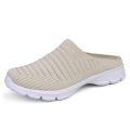 Men New Summer Mesh Casual Shoes Outdoor Breathable Half-pack Slippers Men's Women's Flat Bottom Fashion Couple Walking Shoes. 