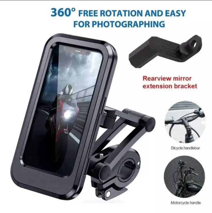 Adjustable Waterproof Motorcycle Bike Phone Holder Case Stand Moto Bicycle Handlebar Cellp.