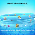 Practical 90/110cm 3 Layers PVC Swimming Pool Childen Inflatable Bathtub Summer Kids Beach Big Swimming Water Bubble Pool Toy for Kids Adults. 
