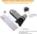 Magnetic Phone Hand Grip for Magsafe Handheld Bluetooth Handle with Remote Control Shutter and 1/4 Standard Screw Tripod Mount. 