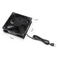 Chassis Cooling Fan Router Set-top Box Silent Mute 5V USB Computer Case Cooler for Household Computer Safety Parts.