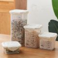 Plastic Storage Jars with Airtight Lid Food Storage Containers for Pantry Organization and Storage for Cereal Flour Sugar. 