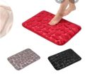 Non-Slip Pebble Flannel Bathroom Bath Rug Foam Pad Mat Shower Floor Carpet 40x60 Bathroom Rug Non-slip. 