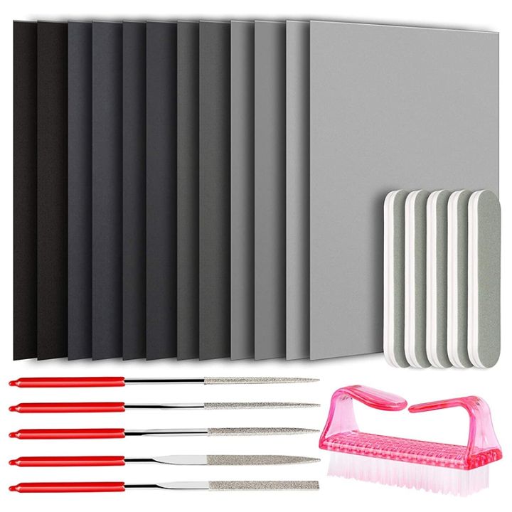 23 Pcs Resin Casting Tools Set, Epoxy Resin Polishing Kit, 12 Sand , 5 ...