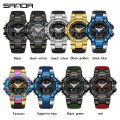 Sanda Men's Watches Sports Military 50 M Waterproof Digital Wrist watch for Male Clock Stop watch Relogio Masculino 3186. 