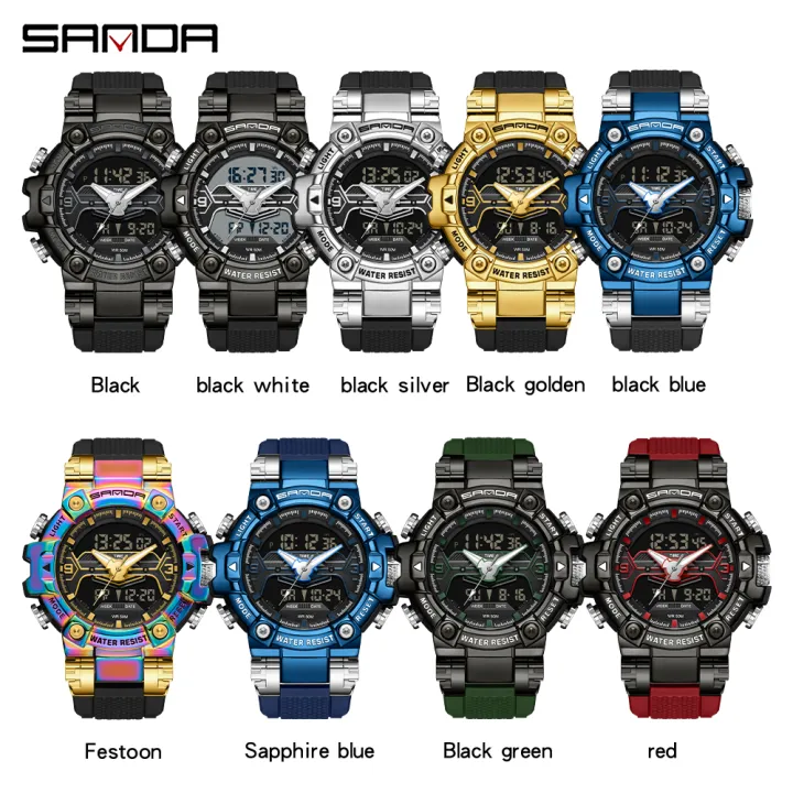 Sanda%20Men's%20Watches%20Sports%20Military%2050%20M%20Waterproof%20Digital%20Wrist%20watch%20for%20Male%20Clock%20Stop%20watch%20Relogio%20Masculino%203186%20-%20Image%208