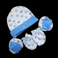 3Pcs/Set Baby Hat Gloves Socks Set Soft Cotton Newborn Baby Accessories (Color as per stock). 