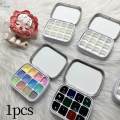 Nail Watercolor Storage Box Solid Pigment Storage Box for Travel Tin Case.