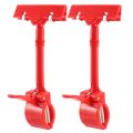 2X Merchandise Retail Sign Card Price Tag Pop Display Holder Clip Clamp Red. 