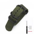 【NEW】 Aotelayer Thickened Nylon Straps 18mm 20mm 22mm 24mm Width Nylon Watch Band Canvas Watch Strap with Five-ring Steel Watch Accessories. 