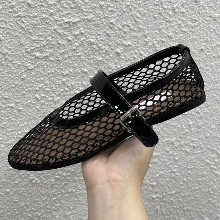 Luxury%20Ballet%20Flat%20Shoes%20Woman%20Mesh%20Hollow%20Outs%20Mary%20Jane%20Shoes%20Genuine%20Leather%20Loafers%20Rivet%20Studded%20Summer%20Walking%20Shoes%20Women%20House%20Foocus%20-%20Image%205