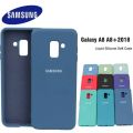 For Samsung Galaxy A8 Plus 2018 Heavy Strong Liquid Silicone Soft Gel Rubber Shockproof Back Cover - Camera - Phone Case Back Cover. 