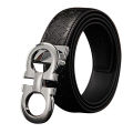Ferragamo Black Originall Leather Formal Belt For Men - Belt.