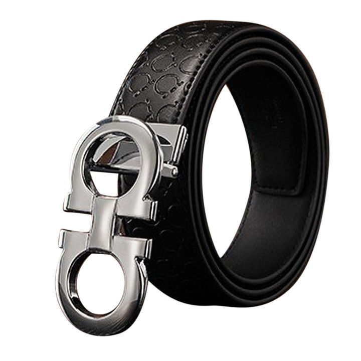 Ferragamo Black Originall Leather Formal Belt For Men - Belt