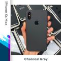 For iPhone Xs Max - USG Premium Liquid Silicon Phone Case for Apple Mobile Luxury Liquid Silicone Protection Back Cover Soft Case - Charcoal Grey.