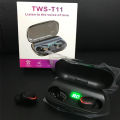 Original T11 bluetooth earphone, TWS high-power digital display, true wireless mini in-ear power bank wireless earphone.