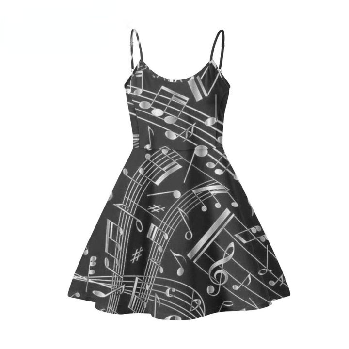 Piano%20Key%20Music%20Note%20Print%20Summer%20Sleeveless%20Party%20Dress%20for%20Girls%20Luxury%20Bodycon%20Slip%20Dresses%20Vestido%20de%20Mujer%20-%20Image%202