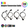 Motherboard RGB Adapter Conversion Cable 5V 3Pin / 12V 4Pin RGB Led Strip Light For PC Computer LED Light Strip Line 30cm Eatop.