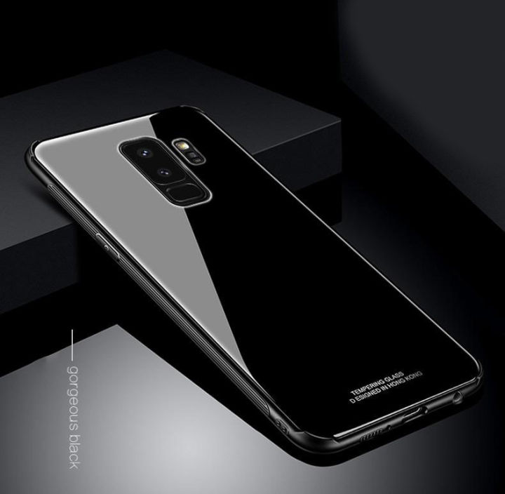 For Samsung Galaxy A6 Plus Glass Case Phone Back Cover