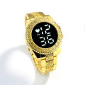 Golden/Golden - Men's Classy Digital Round Watch.