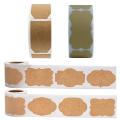 300Pcs/Roll Vintage Blank Paper Sealing Sticker DIY Kitchen Classification Baking Packaging Self-adhesive Paper Label Gift Tags. 