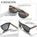 KINGSEVEN Exclusive Design Vintage Men's Glasses Walnut Wooden Sunglasses UV400 Protection Fashion Square Sun glasses Women 5510.