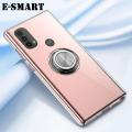Phone Case Motorola E40 Back Cover Soft Clear Transparent Shockproof Car Magnetic Holder Ring Cover For Moto E40 Case. 