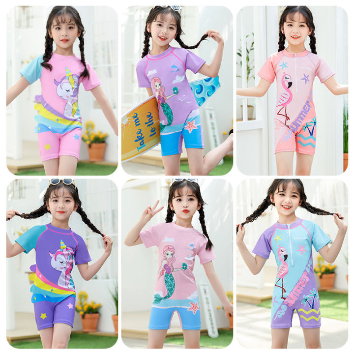 2024 New Kids Swimsuit Girls One-piece Swimsuit for Medium and Big Kids Swimsuit for Kids Quick-drying Sunscreen Hot Spring Baby Swimsuit