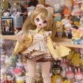 40cm doll small mini anime handmade cute whole body silicone solid doll BJD toy. 