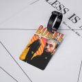 Custom Humor Robert Pattinson Standing Meme Luggage Tag With Name Card Funny Rob Privacy Cover ID Label for Travel Bag Suitcase. 