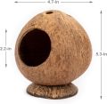 Coconut Hut Hamster House Bed for Gerbils Mice Small Animal Cage Habitat Decor.