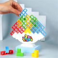 3D Tetra Tower Balance Stacking Toys Board Games Hand-Eye Coordination Balance Puzzle Stack Building Block Balancing Tower Game.