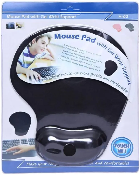 Gel Mouse Pad, Ergonomic Mouse Pad with Gel Wrist Rest Support, Gaming Mouse Pad-black