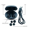 Digital Rechargeable Both Ear Wireless Finger Touch Both ear Mini CIC Hearing Aid Machine for Deaf (Black). 