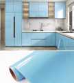 Fridge Sticker Wallpaper Vinyl  Decal Wrap PVC Self Adhesive Sticky Back Plastic Home Decor Plain 6.6 x 2 feet or 2mx60cm Natural White Marble and 3D Background , Warp, Skin Sticker (200 x 60cm). 
