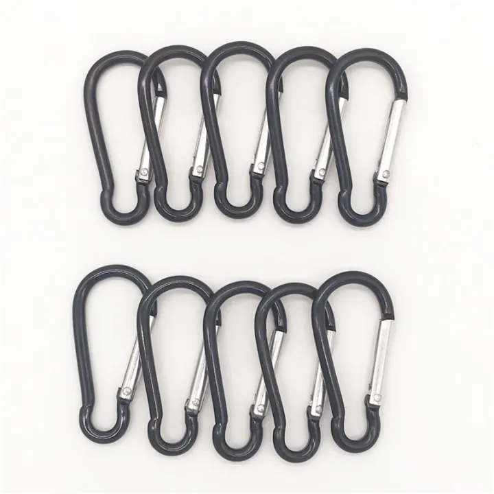 10pcs%20M6%20Color%20Carabiners%20Aluminum%20Alloy%20Carabiner%20Spring%20Snap%20Clip%20Hooks%20Keychain%20Climbing%20Carabiner%20for%20Keys%20Camping%20Tools%20-%20Image%203