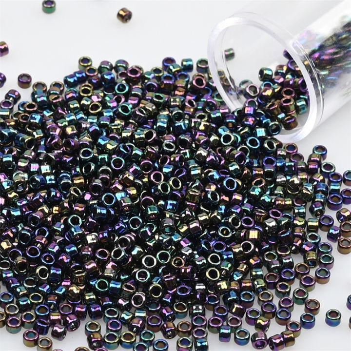 1200Pcs/Tube Metallic Seed Beads Uniform 2.0 Japan Embroidery Glass SeedBeads Charms For Jewelry Making Diy Accessories