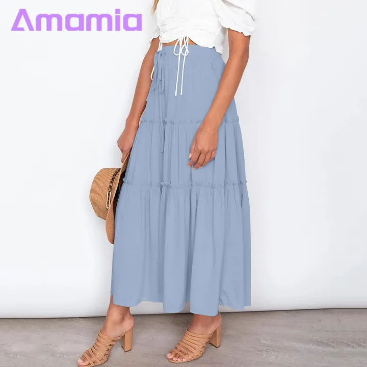 Amamia%20A-Line%20Skirt%20Pleated%20Design%20Women%20Summer%20Casual%20Beach%20Skirt%20-%20Image%204