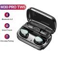 M30 TWS Bluetooth 5.2 Earphones Stereo Sports Waterproof Earbuds Wireless Headphones HIFI Music Headset with LED Display Charging Box by gadget shop. 