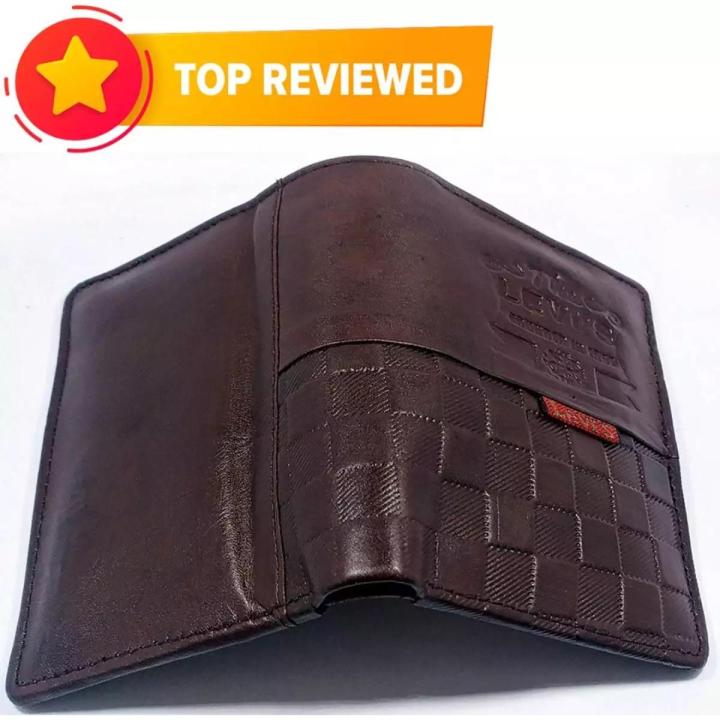 Good Quality Brown Cow Leather Wallet Money Purse Card Holder For Men & Women