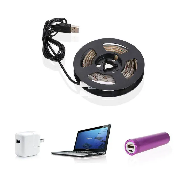 Bias%20Lighting%20for%20HDTV%202m/6.5ft%20USB%20LED%20Strip%20Multicolor%20RGB%20Backlight%20Kit%20Cuttable%20with%2060LEDs%20for%20Flat%20Screen%20TV%20LCD%20Desktop%20PC%20Monitors%20(White)%20-%20Image%204