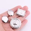 UNNAIER 1/pic geometric round photo frame necklace pendant titanium steel stainless steel metal handmade diy accessories jewelry.